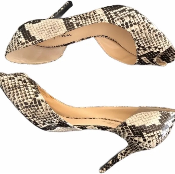 Marc Fisher Joey Snake D'orsay Pump Peep Toe - Picture 4 of 5